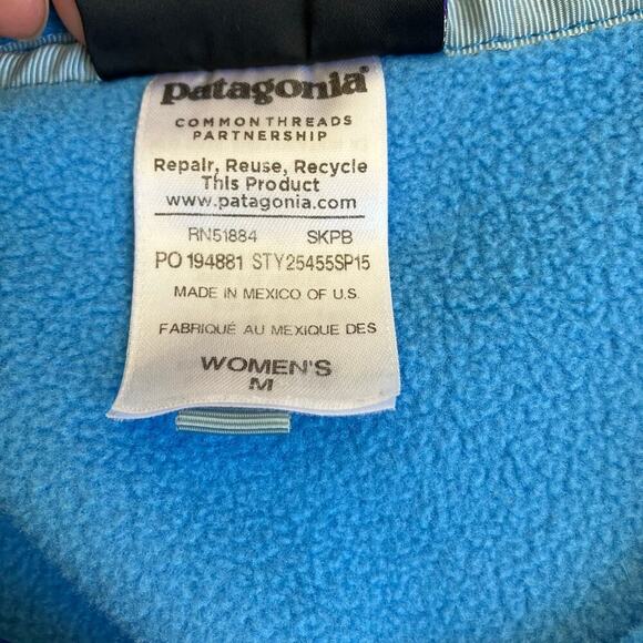 Patagonia Lightweight Synchilla Snap-T Fleece Pullover Skipper Blue Purple Sz M - Picture 15 of 16